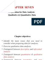 Chapter Seven: Preparation For Data Analysis: Qualitative & Quantitative Data