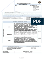 SESIONES DE APRENDIZAJE 2 Matemática Sexto Grado