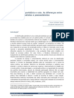 Identificação Partidária Negativa e Voto. As Diferenças Entre Petistas e Peessedebistas