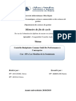 Contrôle Budgétaire Comme Outil de Performance À L'entreprise