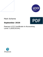 Mark Scheme: September 2020