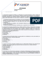 Atividade - Metodologia Da Pesquisa Científica PDF