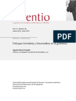 Enfoques Formalista y Funcionalista en La Gramática: Año 12 - Número 26 Marzo 2016 - Junio 2016