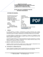 Silabo de Análisis e Interpretación de Estados Financieros