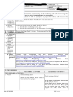 Detailed Lesson Plan Science 5 Weathering