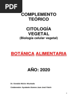 Bromatolgía-Citología Vegetal-2020-Complemento Teórico PDF