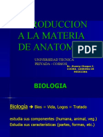 Introduccion A La Materia de Anatomia