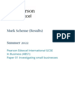 Paper 1 Mark Scheme Business PDF