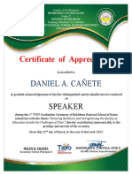 Certificate of Recognition For Guest of Honor and Speaker Template 5