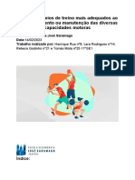 Métodos e Meios de Treino Mais Adequados Ao Desenvolvimento Ou Manutenção Das Diversas Capacidades Motoras