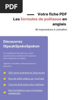 Les Formules de Politesse en Anglais