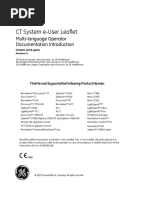 CT System E-User Leaflet: Multi-Language Operator Documentation Introduction