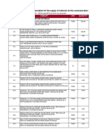 Cot. y Programa Suministros de Material Sistema de Comunicación