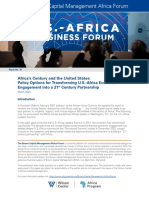 Africa's Century and The United States: Policy Options For Transforming US-Africa Economic Engagement Into A 21st Century Partnership