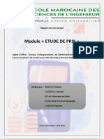 Etude de Prix - Rapport