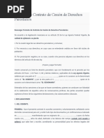 Formato de Contrato de Cesión de Derechos Parcelarios