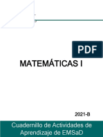 Cuadernillo de Actividades - Matemáticas I - 2021 - B PDF