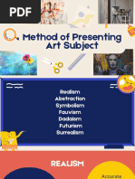 Method of Presenting Art Subject