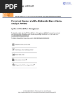 Perceived Control and The Optimistic Bias A Meta Analytic Review PDF