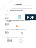 Prueba de Mate Volumen y Area