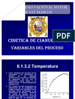 Cinética y Variables Del Proceso de Cianuración