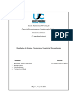 Dto Economico - Regulacao de Sistema Financeiro e Monetario Mocambicano