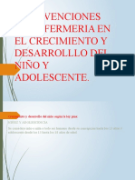 Clase Numero 3 Intervenciones de Enfermeria en El Crecimiento y Desarrolllo en El Niñi y Adolescente