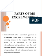 Parts of MS Excel Window