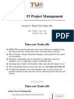 Lecture 8 - Cost-Time Trade Offs