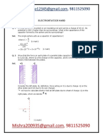 ELECTROSTATICS HARD Question Paper With Solution