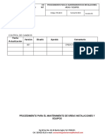 Procedimiento para El Mantenimiento