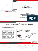 Cátedra Cimentaciones: Bloque Iii Cimentaciones Superficiales Y Profundas Interacción Suelo Estructura