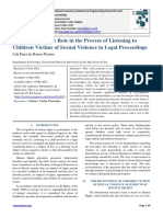 The Psychologist's Role in The Process of Listening To Children Victims of Sexual Violence in Legal Proceedings