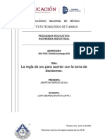 La Regla de Oro para Acertar Con La TOMA DE DECISIONES.