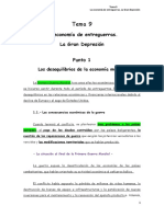 Tema 9 La Economía de Entreguerras. La Gran Depresión