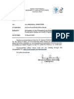 Memorandum - Orientation On The Processing and Evaluation of The Construction Safety and Health Program On 3-4 April 2023 at 830 AM To 12 NN Via Google Meet