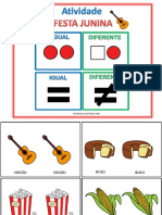 Flash Cards IGUAL X DIFERENTE - FESTA JUNINA