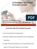 Faradic and Galvanic Application Technique PDF