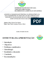 Instituto Superior Politécnico de Gaza Divisão de Agricultura Curso de Engenharia Hidráulica Agrícola E Água Rural