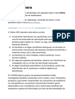 Questões Sobre Reino Monera - Taxonomia - para o Enem e Vestibular