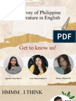 GROUP 3 - Survey of Philippine Literature in English