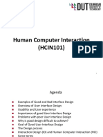 Introduction To Interaction Design and HCI - SLIDE ONE