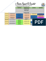 Horario Del Primer Grado B-LA INMACULADA