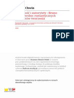 Chwin Twórczość I Autorytety PDF