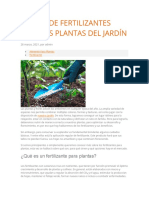 6 Tipos de Fertilizantes para Las Plantas Del Jardín