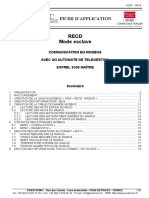 FICHE D APPLICATION. RECD Mode Esclave COMMUNICATION EN MODBUS AVEC UN AUTOMATE DE TELEGESTION SOFREL S500 MAÎTRE. Sommaire