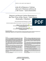 Estimación de La Biomasa y Carbono Almacenado en La Cobertura Arbórea de La Región Del Carare - Opón (Santander)