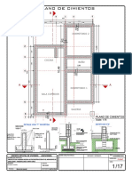 Plano de Cimientos: Dormitorio 2