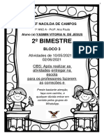 2º Bimestre - Bloco 3 - Ed. Esp. - 1º Ano A - Y.V.N. de J PDF