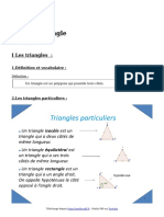 Triangle Cours de Maths en 5eme Au Programme de Cinquieme